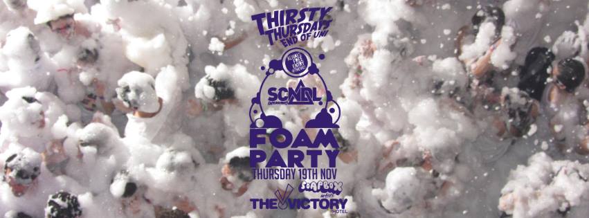 end of year scndl foam party