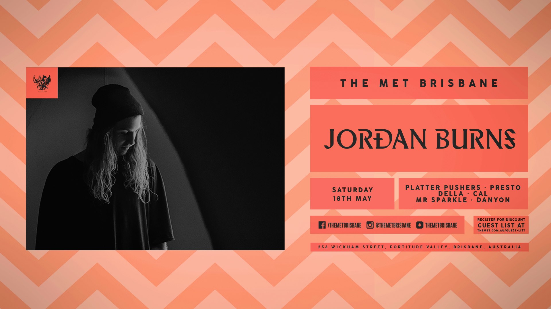 The MET pres. Jordan Burns - 18 May 19 - DJ Mr SparkleDJ Mr Sparkle