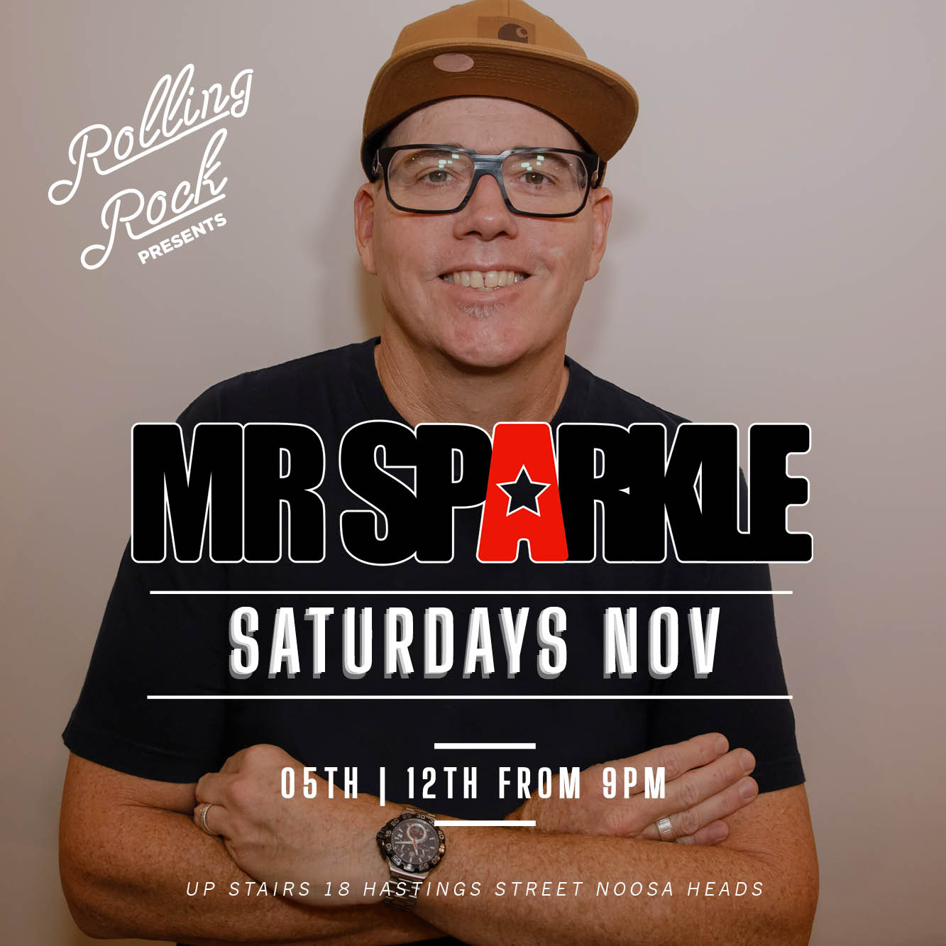 Rolling Rock Noosa Saturdays Nov DJ Mr SparkleDJ Mr Sparkle